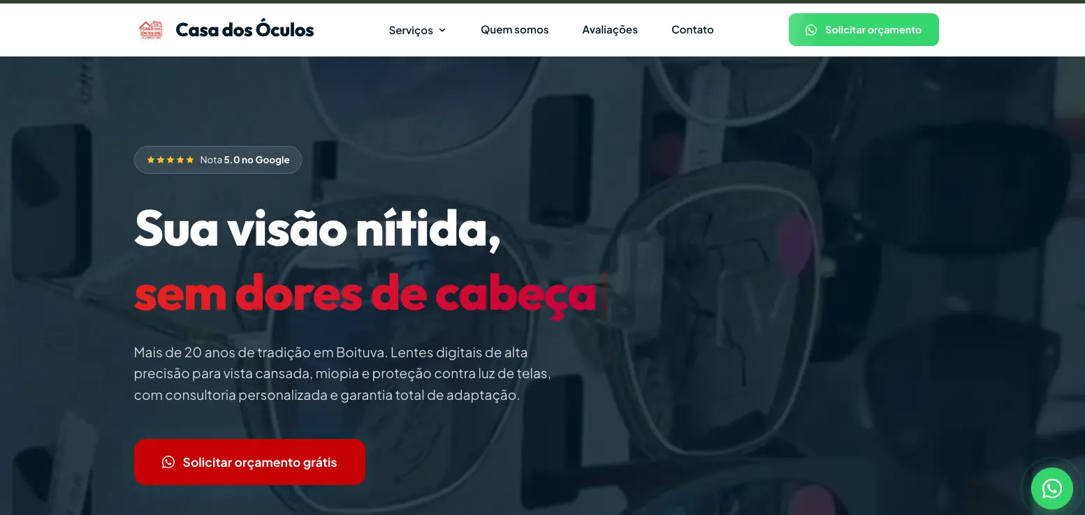 Site de captação de clientes